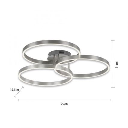 Paul Neuhaus 6233-55 - LED Aptumšojama griestu lampa PAAN LED/45,5W/230V 2700-5000K + tālvadības pults