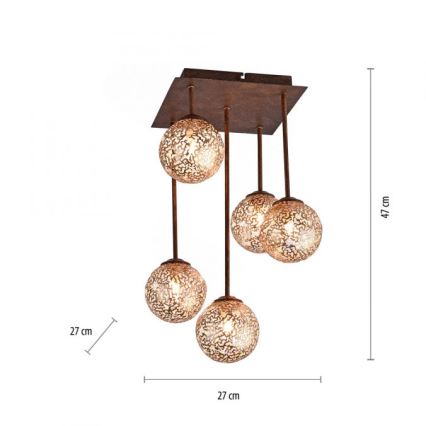 Paul Neuhaus 6234-48 - Griestu lampa GRETA 5xG9/40W/230V