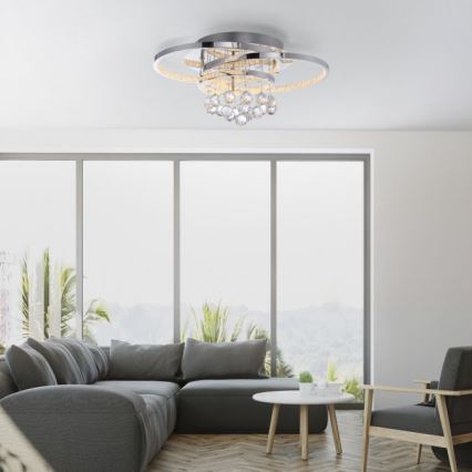 Paul Neuhaus 6267-17 - LED Aptumšojama griestu lampa ROTAZO LED/32W/230V d. 45 cm spīdīgi hromēts