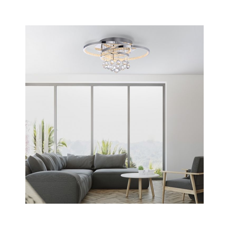 Paul Neuhaus 6267-17 - LED Aptumšojama griestu lampa ROTAZO LED/32W/230V d. 45 cm spīdīgi hromēts