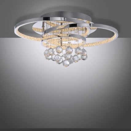Paul Neuhaus 6267-17 - LED Aptumšojama griestu lampa ROTAZO LED/32W/230V d. 45 cm spīdīgi hromēts