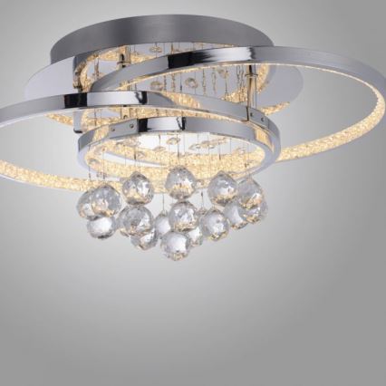 Paul Neuhaus 6267-17 - LED Aptumšojama griestu lampa ROTAZO LED/32W/230V d. 45 cm spīdīgi hromēts