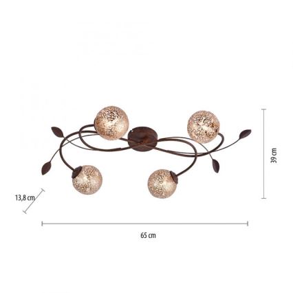 Paul Neuhaus 6395-48 - Pieliekama lustra GRETA 4xG9/40W/230V