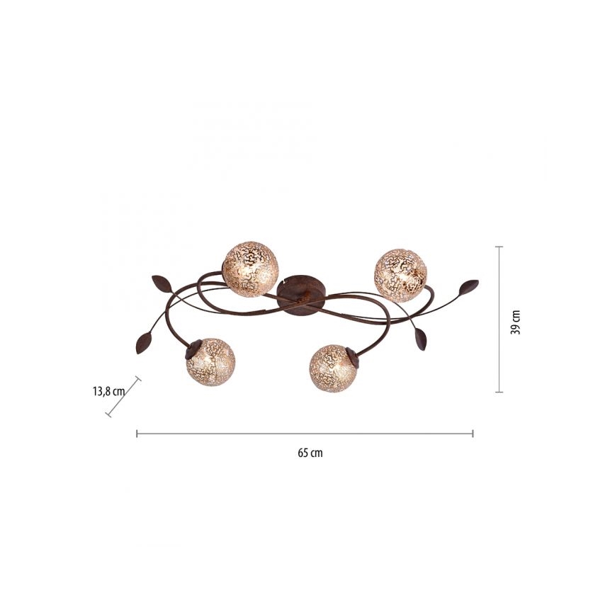 Paul Neuhaus 6395-48 - Pieliekama lustra GRETA 4xG9/40W/230V