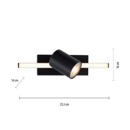 Paul Neuhaus 6523-18 - LED Starmetis BARIK 1xGU10/4,5W/230V + LED/3W