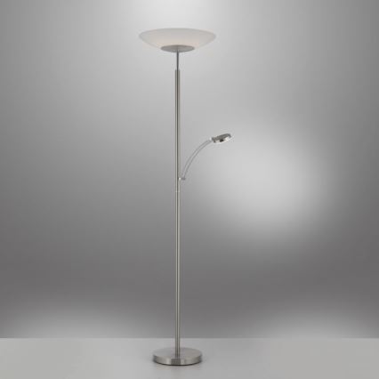 Paul Neuhaus 655-55 - LED Aptumšojama grīdas stāvlampa ALFRED 1xLED/28W+1xLED/4W/230V spīdīgi hromēts