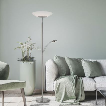 Paul Neuhaus 655-55 - LED stāvlampa ALFRED ar regulējamu spilgtumu LED/28W+LED/4W/230V spīdīgs hroms