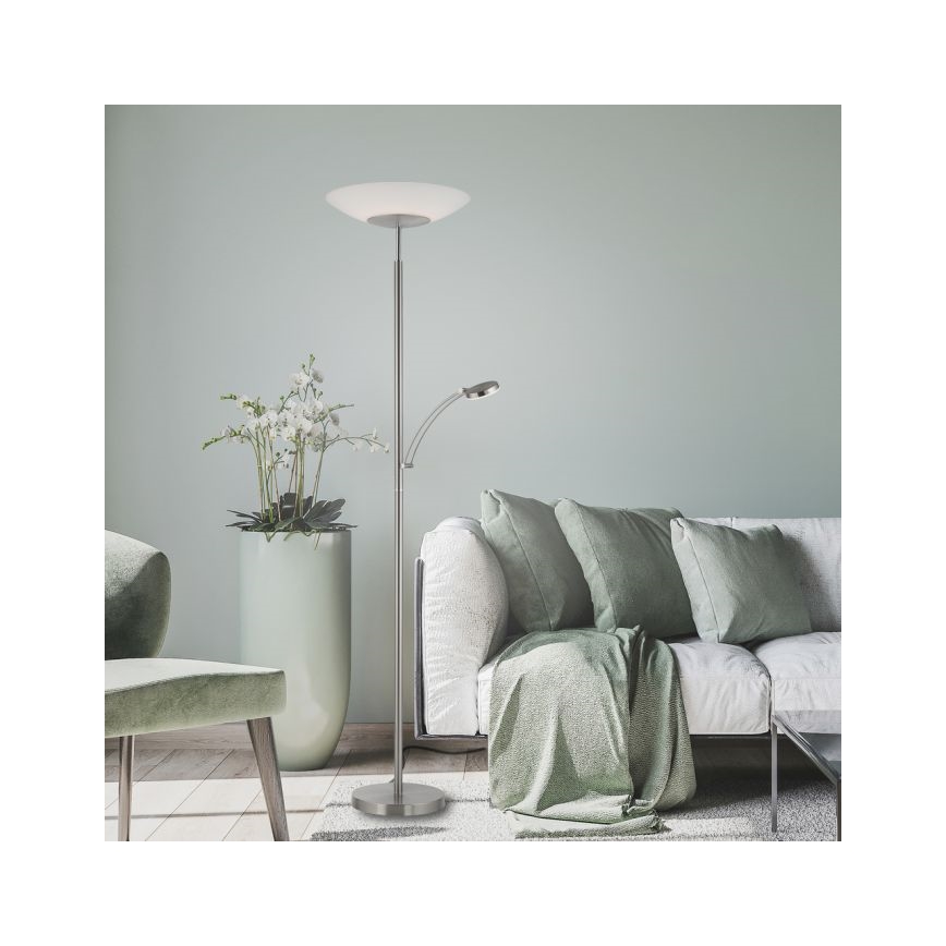 Paul Neuhaus 655-55 - LED stāvlampa ALFRED ar regulējamu spilgtumu LED/28W+LED/4W/230V spīdīgs hroms