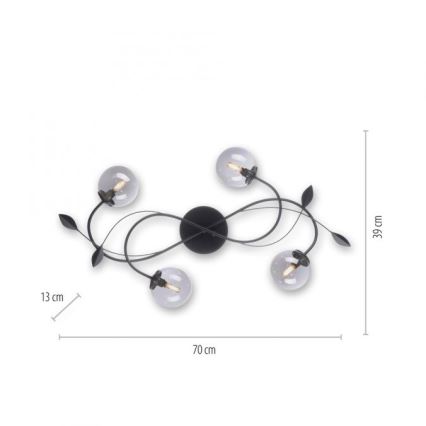 Paul Neuhaus 6724-18 - LED Virsapmetuma lustra WIDOW 4xG9/3W/230V