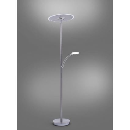 Paul Neuhaus 673-55 - LED Aptumšojama grīdas stāvlampa ARTUR 2xLED/21W/230V+1xLED/6W spīdīgi hromēts