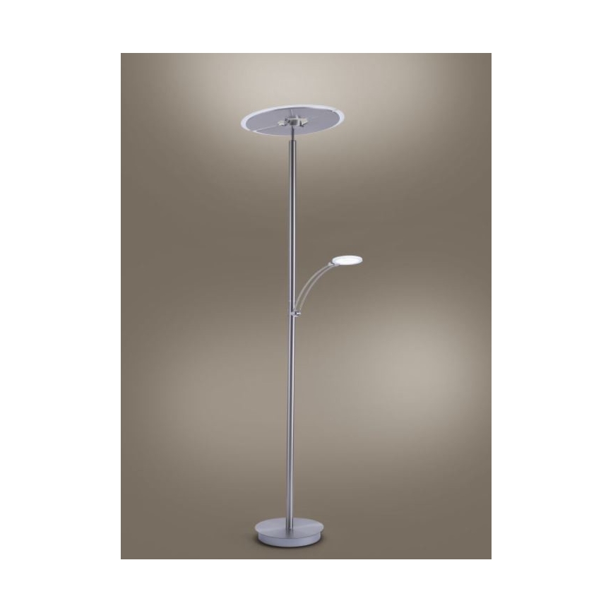 Paul Neuhaus 673-55 - LED Aptumšojama grīdas stāvlampa ARTUR 2xLED/21W/230V+1xLED/6W spīdīgi hromēts