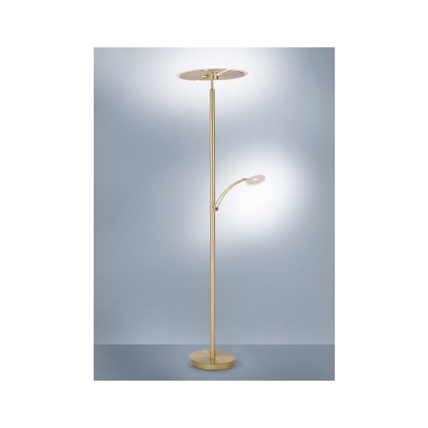Paul Neuhaus 673-60 - LED Aptumšojama stāvlampa ARTUR 2xLED/21W+1xLED/6W/230V zelta