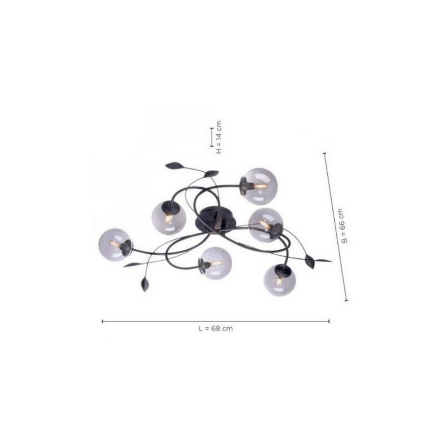 Paul Neuhaus 6737-18 - LED Virsapmetuma lustra WIDOW 6xG9/3W/230V
