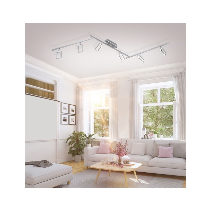 Paul Neuhaus 6965-55 - LED Aptumšojams starmetis INIGO 6xLED/4W/230V