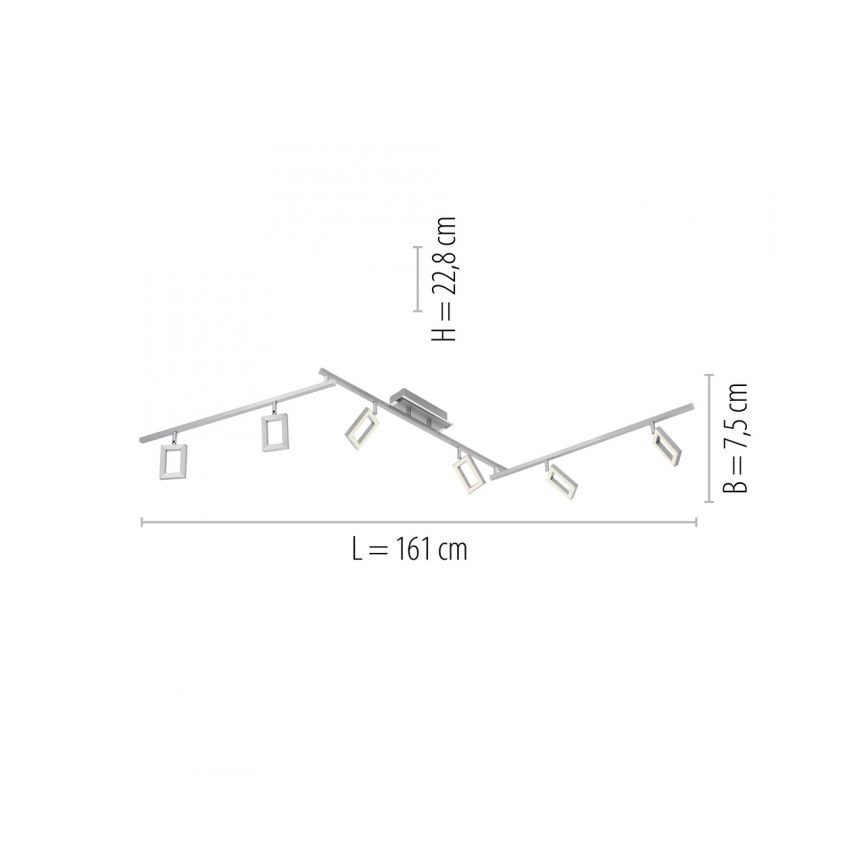 Paul Neuhaus 6965-55 - LED Aptumšojams starmetis INIGO 6xLED/4W/230V
