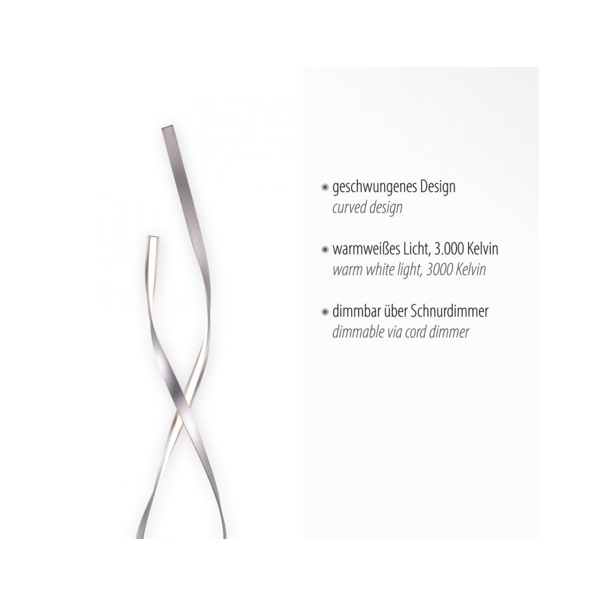 Paul Neuhaus 720-55 - LED Aptumšojama grīdas stāvlampa LINDA LED/27W/230V spīdīgi hromēts