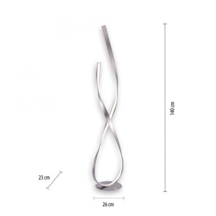 Paul Neuhaus 720-55 - LED Aptumšojama grīdas stāvlampa LINDA LED/27W/230V spīdīgi hromēts