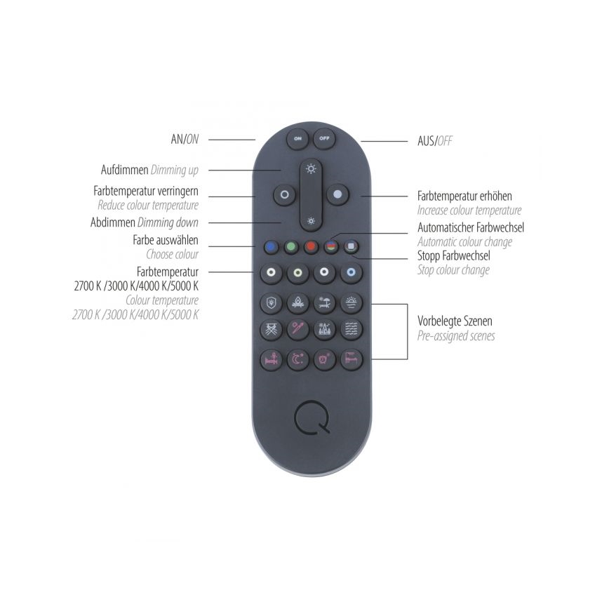 Paul Neuhaus 8007-70 - LED Aptumšojama griestu lampa Q-PIATO LED/35W/230V 2700-5000K Wi-Fi + tālvadības pults