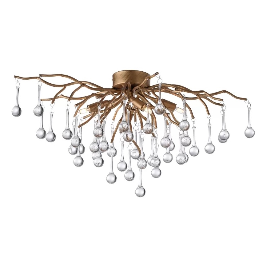 Paul Neuhaus 8090-11 - Virsapmetuma lustra ICICLE 4xG9/40W/230V 30x60 cm misiņš