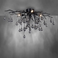 Paul Neuhaus 8090-18 - Piestiprināma griestu lampa ICICLE 4xG9/40W/230V 30x60 cm melna