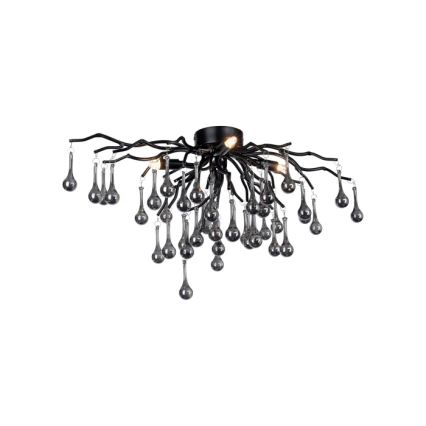 Paul Neuhaus 8090-18 - Piestiprināma griestu lampa ICICLE 4xG9/40W/230V 30x60 cm melna