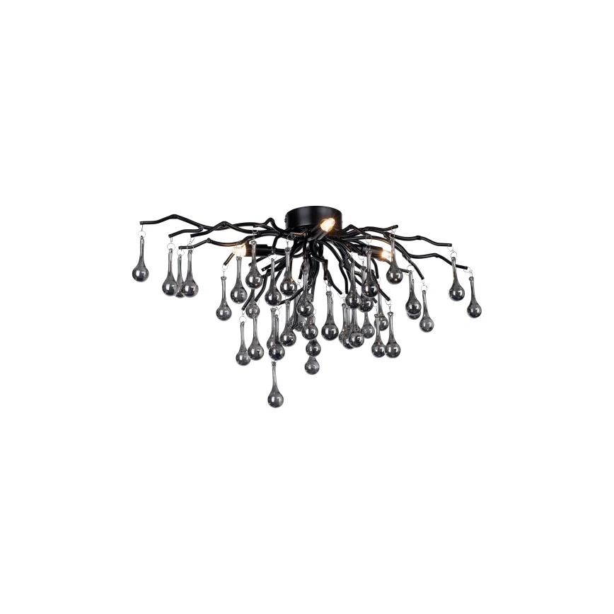 Paul Neuhaus 8090-18 - Piestiprināma griestu lampa ICICLE 4xG9/40W/230V 30x60 cm melna