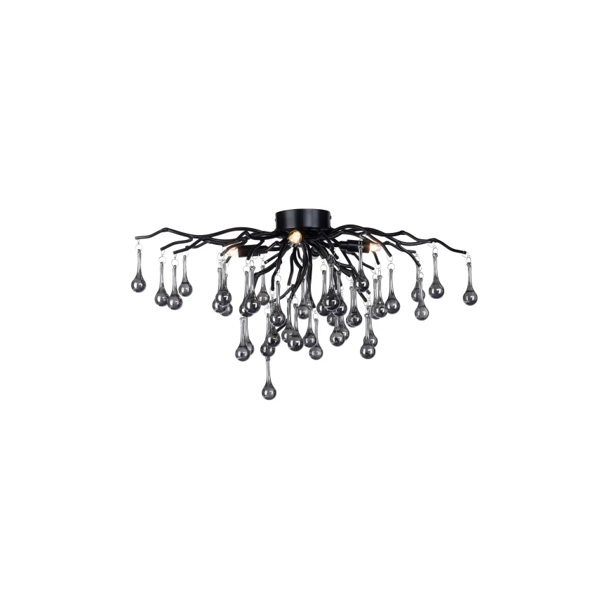 Paul Neuhaus 8090-18 - Piestiprināma griestu lampa ICICLE 4xG9/40W/230V 30x60 cm melna