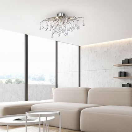 Paul Neuhaus 8090-55 - Virsapmetuma lustra ICICLE 4xG9/40W/230V 30x60 cm spīdīgi hromēts