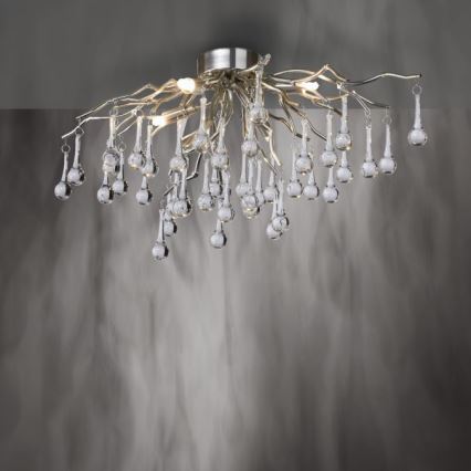 Paul Neuhaus 8090-55 - Virsapmetuma lustra ICICLE 4xG9/40W/230V 30x60 cm spīdīgi hromēts