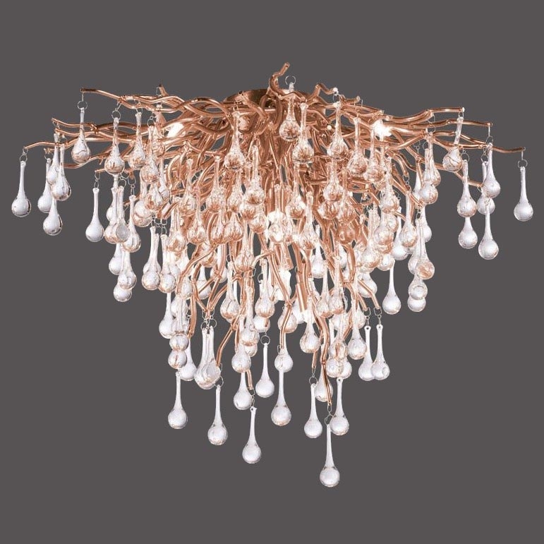 Paul Neuhaus 8091-11 - Virsapmetuma lustra ICICLE 9xG9/40W/230V d. 50 cm misiņš