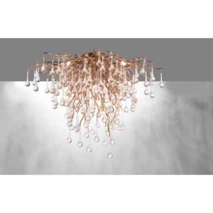Paul Neuhaus 8091-11 - Virsapmetuma lustra ICICLE 9xG9/40W/230V d. 50 cm misiņš