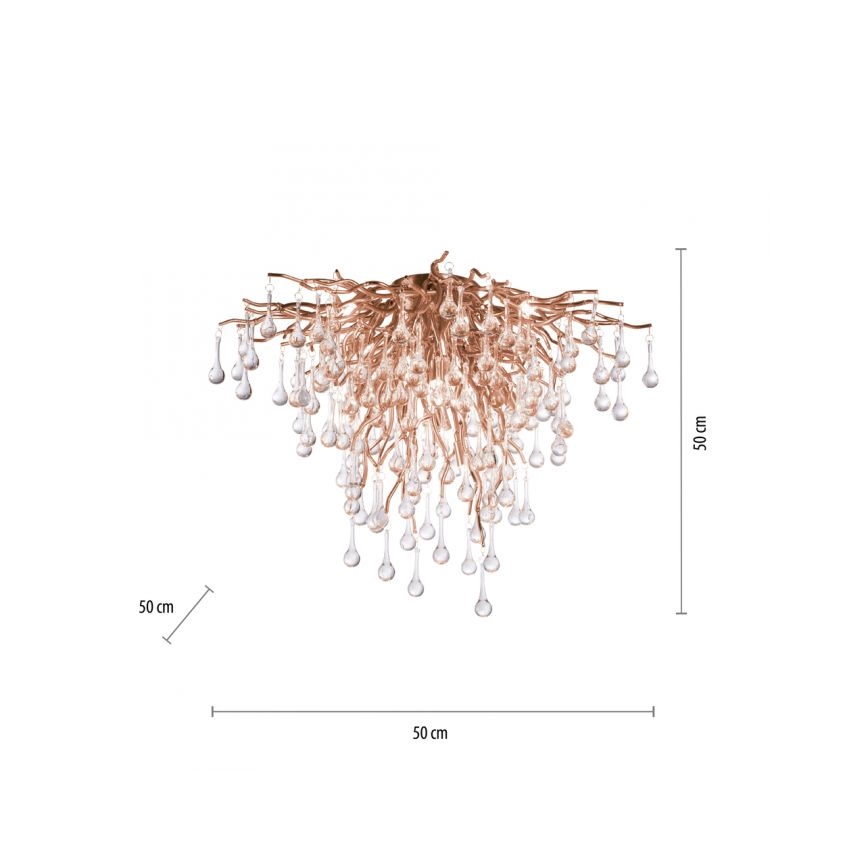 Paul Neuhaus 8091-11 - Virsapmetuma lustra ICICLE 9xG9/40W/230V d. 50 cm misiņš