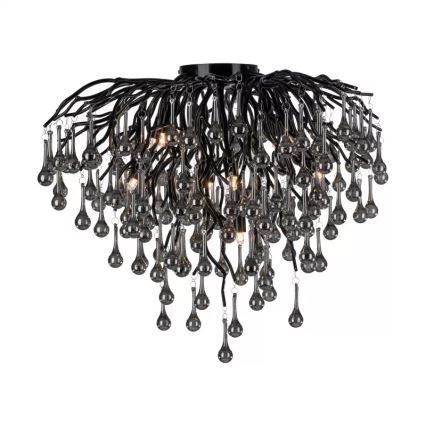 Paul Neuhaus 8091-18 - Griestu lampa ICICLE, 9 x G9/40W/230V, Ø 50 cm, melna