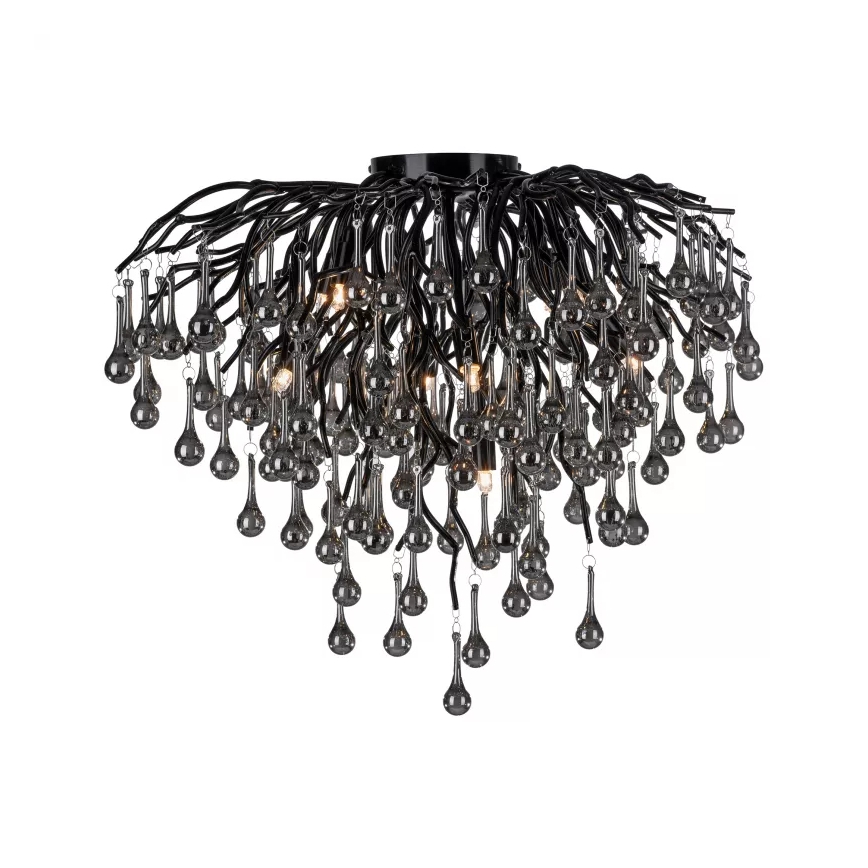 Paul Neuhaus 8091-18 - Griestu lampa ICICLE, 9 x G9/40W/230V, Ø 50 cm, melna