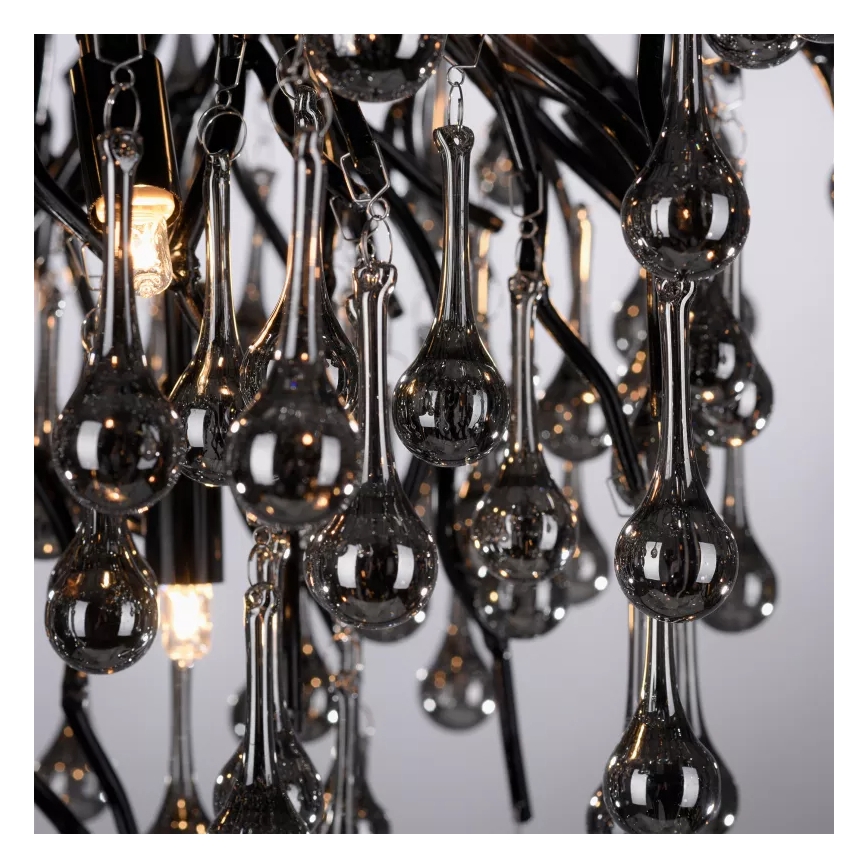 Paul Neuhaus 8091-18 - Griestu lampa ICICLE, 9 x G9/40W/230V, Ø 50 cm, melna