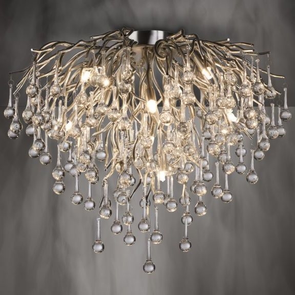 Paul Neuhaus 8091-55 - Virsapmetuma lustra ICICLE 9xG9/40W/230V d. 50 cm spīdīgi hromēts
