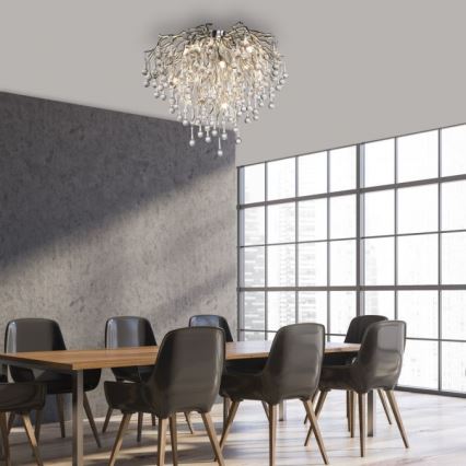 Paul Neuhaus 8091-55 - Virsapmetuma lustra ICICLE 9xG9/40W/230V