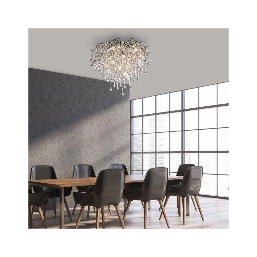 Paul Neuhaus 8091-55 - Virsapmetuma lustra ICICLE 9xG9/40W/230V