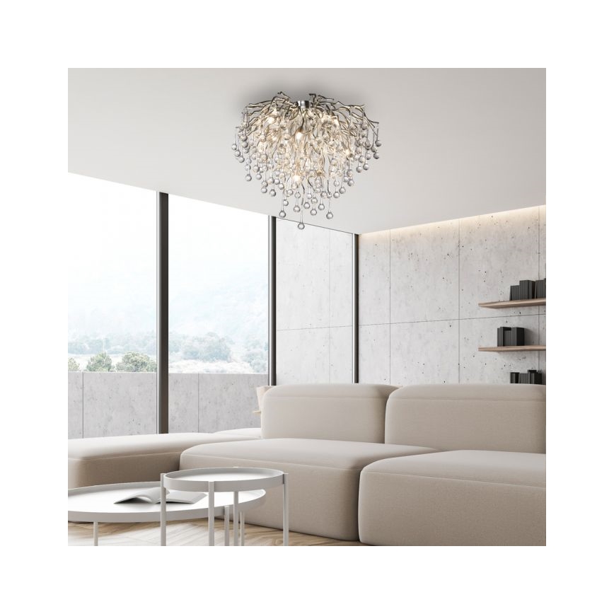 Paul Neuhaus 8091-55 - Virsapmetuma lustra ICICLE 9xG9/40W/230V