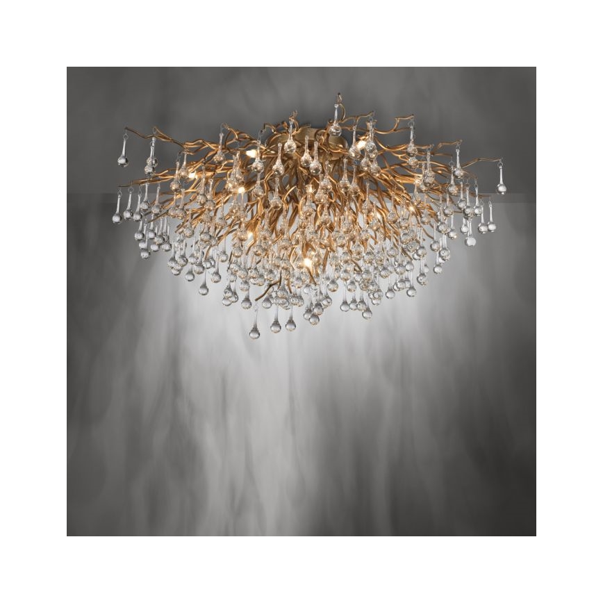 Paul Neuhaus 8092-11 - Virsapmetuma lustra ICICLE 14xG9/40W/230V d. 100 cm misiņš