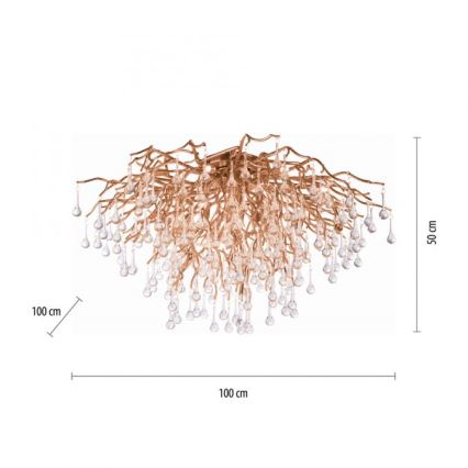 Paul Neuhaus 8092-11 - Virsapmetuma lustra ICICLE 14xG9/40W/230V d. 100 cm misiņš
