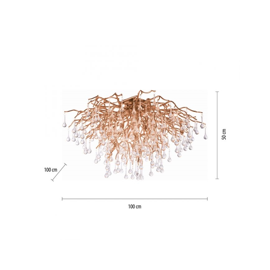 Paul Neuhaus 8092-11 - Virsapmetuma lustra ICICLE 14xG9/40W/230V d. 100 cm misiņš