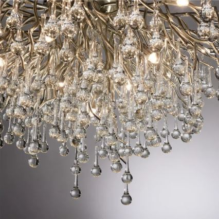 Paul Neuhaus 8092-55 - Piestiprināms griestu lustrs ICICLE 14xG9/40W/230V Ø 100 cm spīdīgs hroms