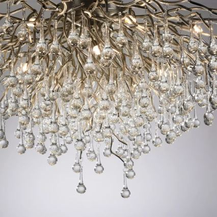 Paul Neuhaus 8092-55 - Piestiprināms griestu lustrs ICICLE 14xG9/40W/230V Ø 100 cm spīdīgs hroms