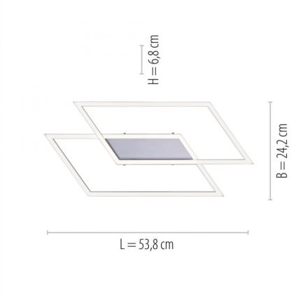 Paul Neuhaus 8192-55 - LED Aptumšojama pieliekama lustra INIGO 2xLED/12W/230V