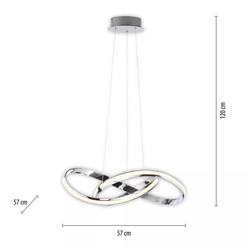 Paul Neuhaus 8291-17 - LED Aptumšojama lustra ar auklu MELINDA LED/30W/230V