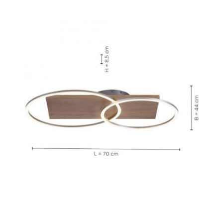 Paul Neuhaus 8329-79 - LED Aptumšojama virsapmetuma lustra PALMA LED/26W/230V 2700-5000K priede + tālvadības pults