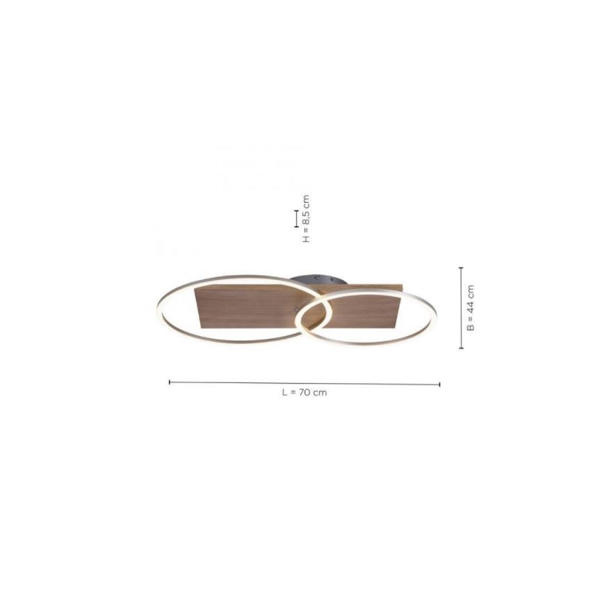 Paul Neuhaus 8329-79 - LED Aptumšojama virsapmetuma lustra PALMA LED/26W/230V 2700-5000K priede + tālvadības pults