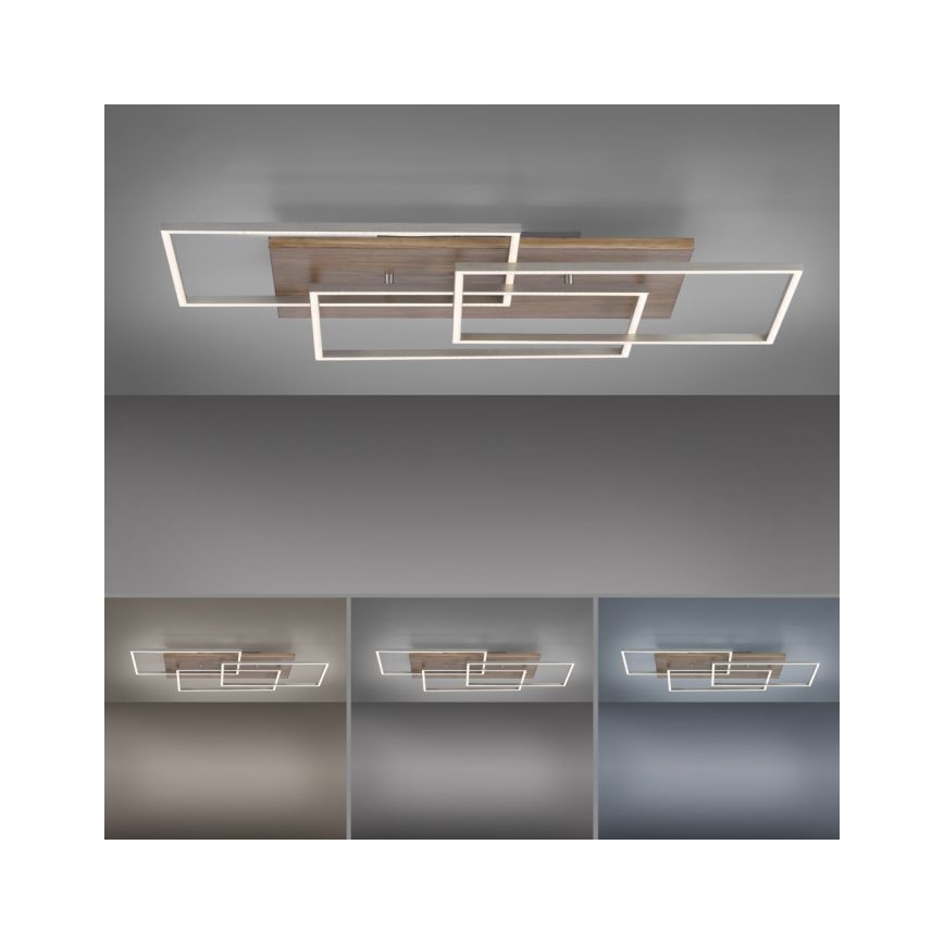 Paul Neuhaus 8330-79 - LED Aptumšojama virsapmetuma lustra PALMA 3xLED/12W/230V priede + tālvadības pults