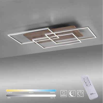 Paul Neuhaus 8330-79 - LED Aptumšojama virsapmetuma lustra PALMA 3xLED/12W/230V priede + tālvadības pults